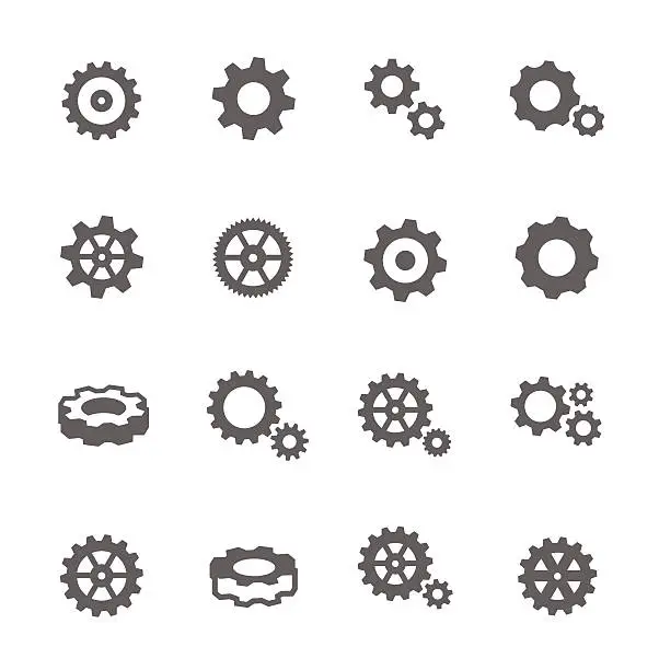 Vector illustration of Gear Icons