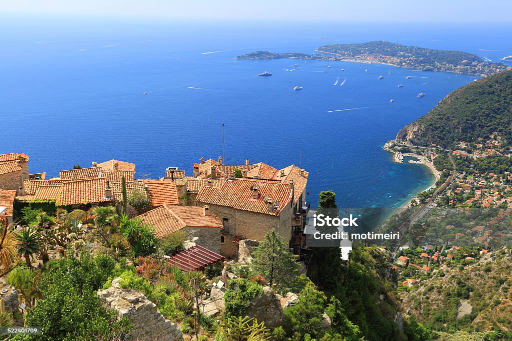 Eze village and Mediterranean Sea,  French Riviera France Stock Photo