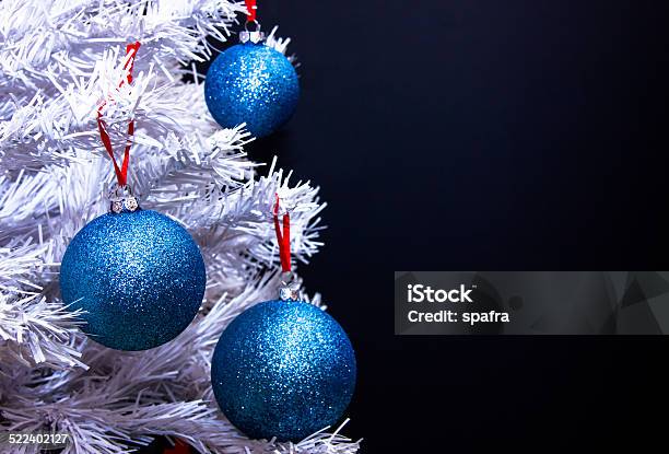 Christmas Balls On Tree Close Up Stock Photo - Download Image Now - Branch - Plant Part, Bright, Celebration