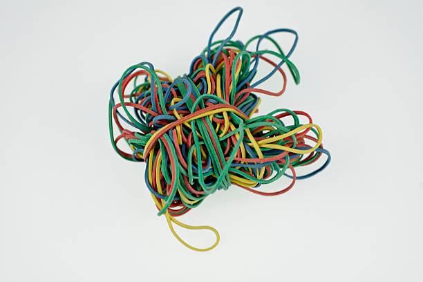 istock Collection of rubber bands - different colours 522418257
