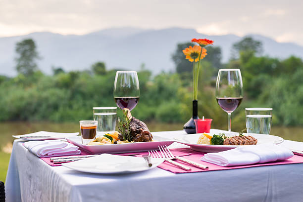 Table set for an event party