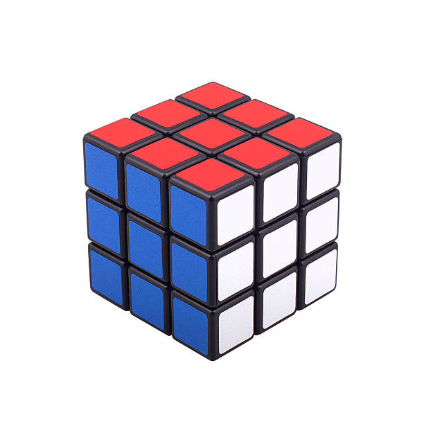 Classic Rubik's Cube Kragujevac, Serbia - October 7, 2014: Rubik's 3x3x3 Cube on a white background. Rubik's Cube invented by a Hungarian architect Ernő Rubik in 1974. puzzle cube stock pictures, royalty-free photos & images