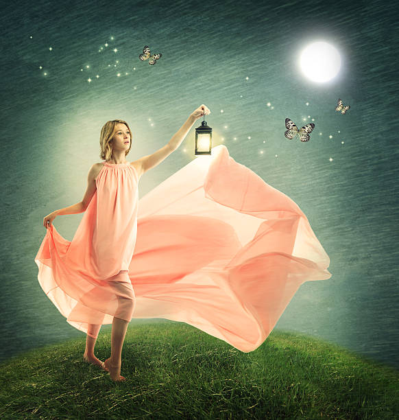 istock Young Woman on a Fantasy Hilltop 522420549