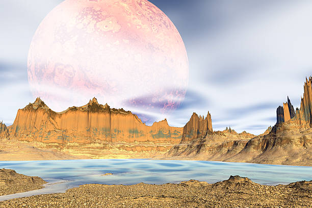 istock 3d rendered fantasy alien planet. Bay 522422035