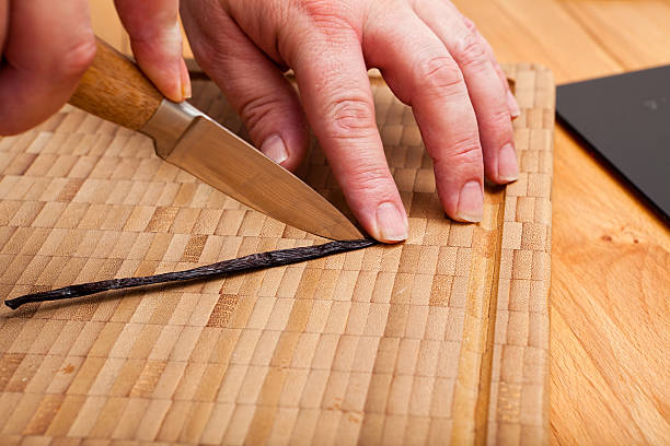 istock Cutting open the vanilla pod with a knife 522422363