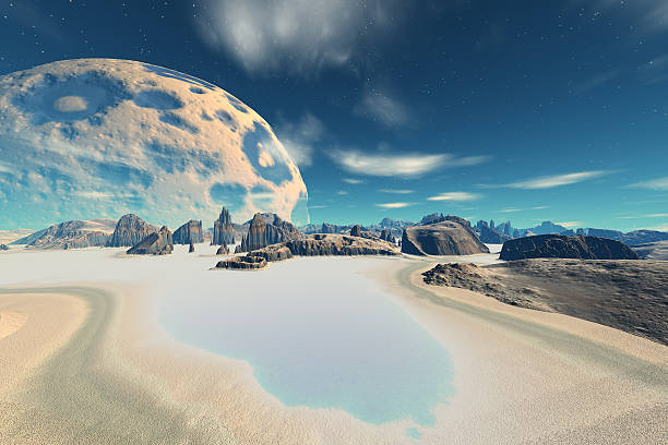 istock 3d rendered fantasy alien planet. Bay 522422965
