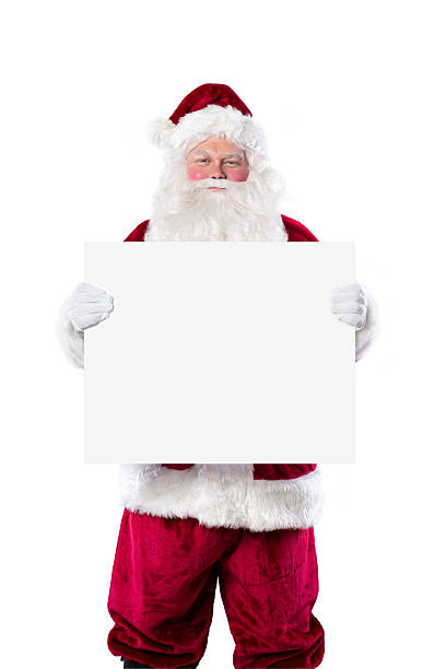 istock Santa Claus with Advertising Poster 522424101