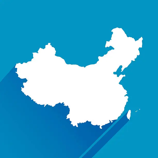 Vector illustration of Blue Chine Map Icon