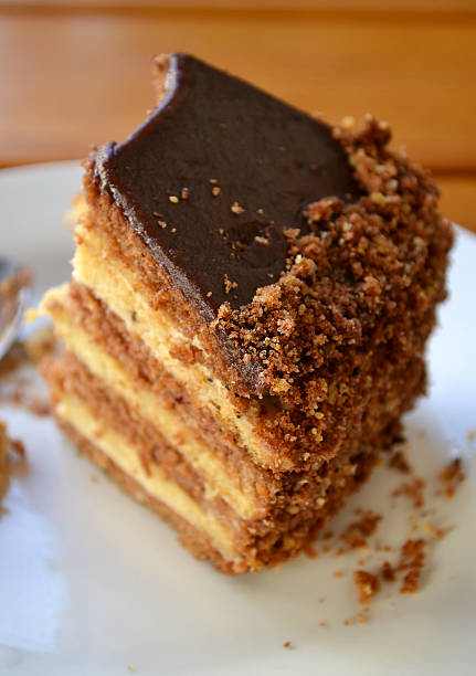 istock Slice of already bitten chocolate cake 522434365