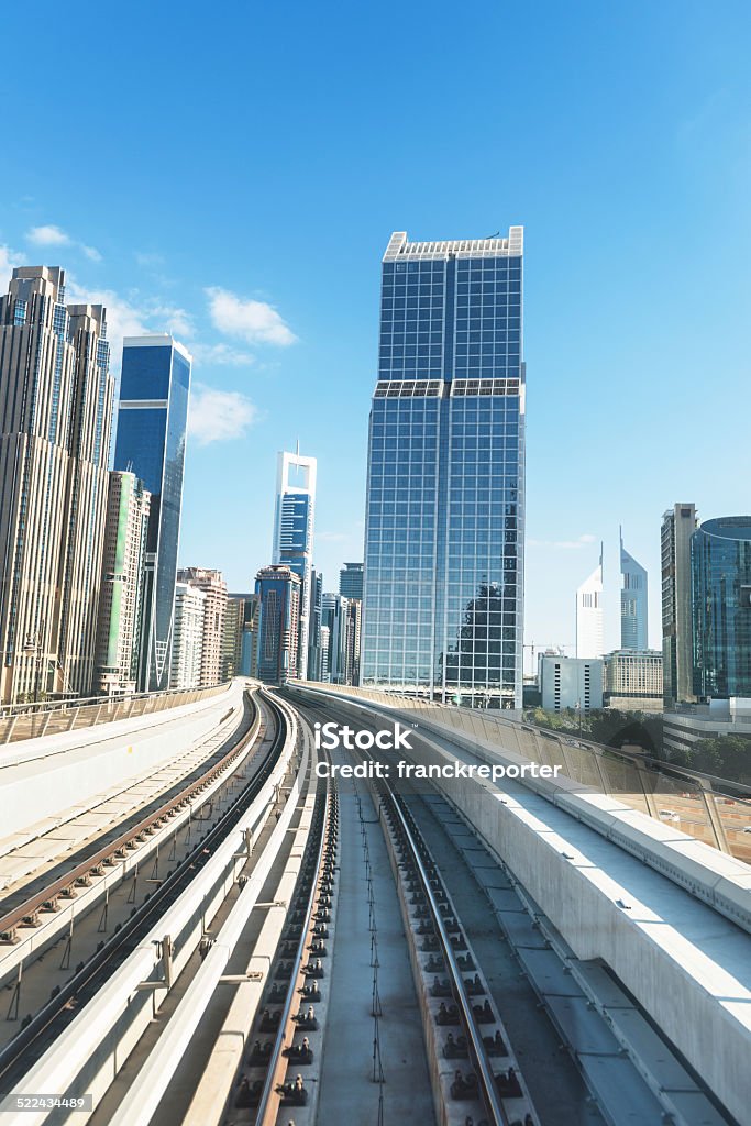 dubai skyline with downtown on the metro http://blogtoscano.altervista.org/dub.jpg  Arabia Stock Photo