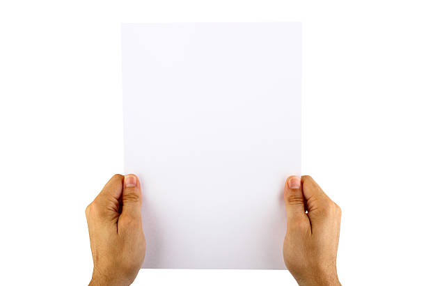 istock Hand holding blank paper 522434635