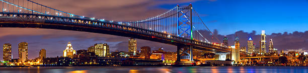Philadelphia skyline panorama stock photo