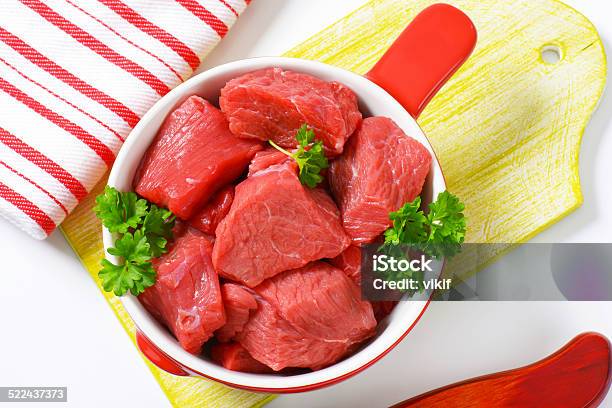 Diced Beef Stock Photo - Download Image Now - Beef, Block Shape, Chopped Food