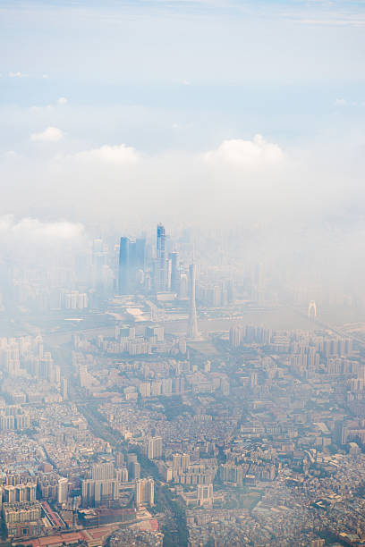 istock city in the fog 522437793