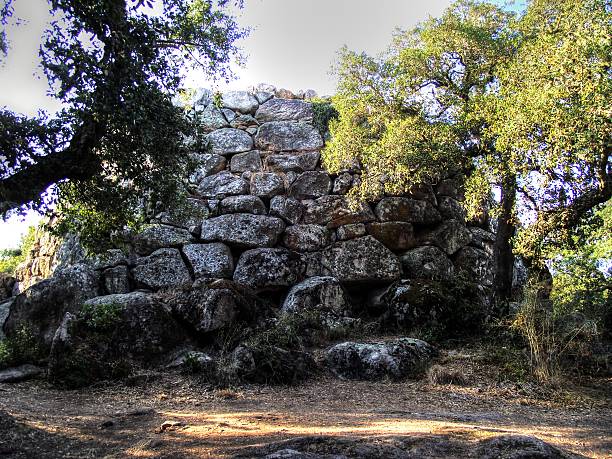 nuraghi li majori, tempio-sardinia - nuragic foto e immagini stock