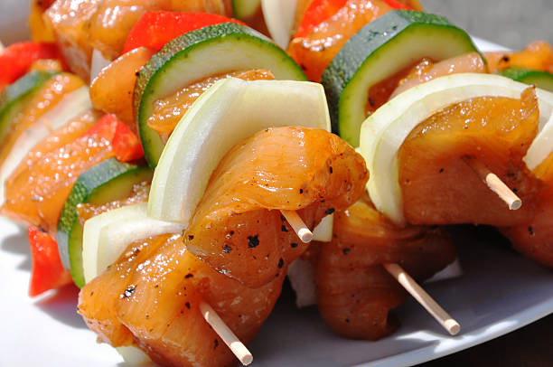 バーベキュー - barbecue grill broiling barbecue vegetable ストックフォトと画像