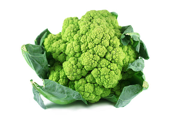green kalafior - romanesque broccoli cauliflower cabbage zdjęcia i obrazy z banku zdjęć