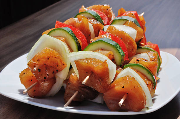 バーベキュー - barbecue grill broiling barbecue vegetable ストックフォトと画像