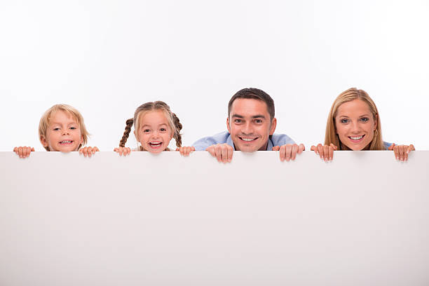 istock Happy family isolated on white background 522447703