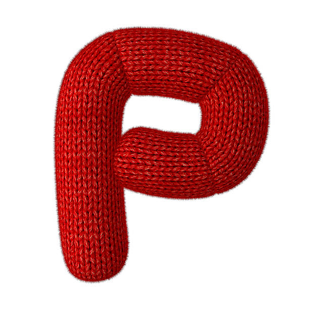 istock Letter P Made of Wool Knit isolated on White Background 522449615