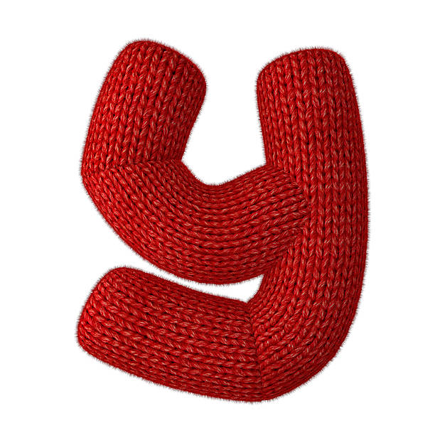 istock Letter Y Made of Wool Knit Isolated on White Background 522451651