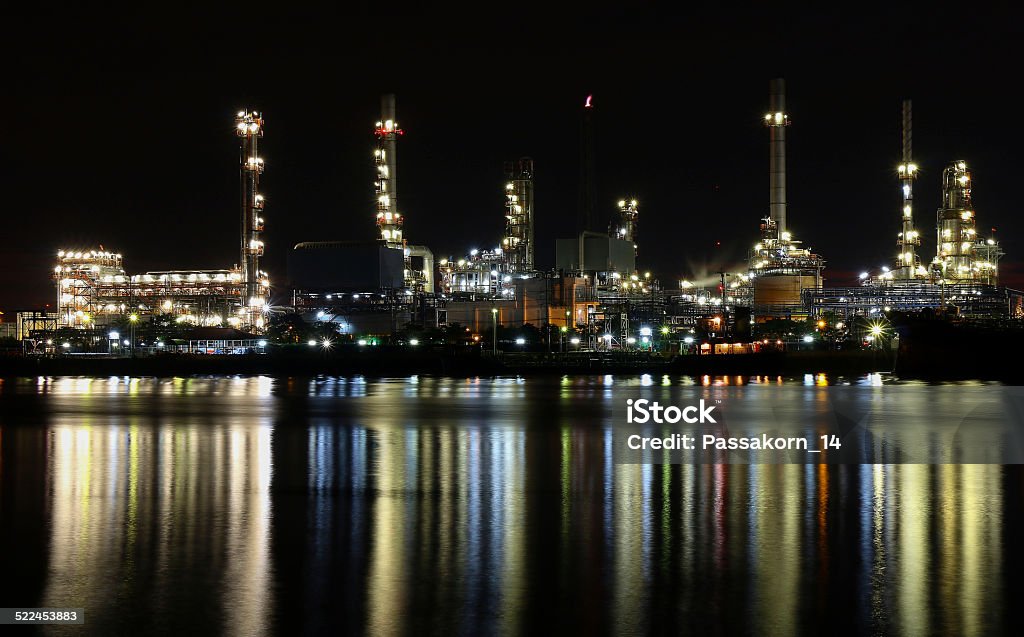 Oil refinery Oil refinery in Thailand Air Pollution Stock Photo