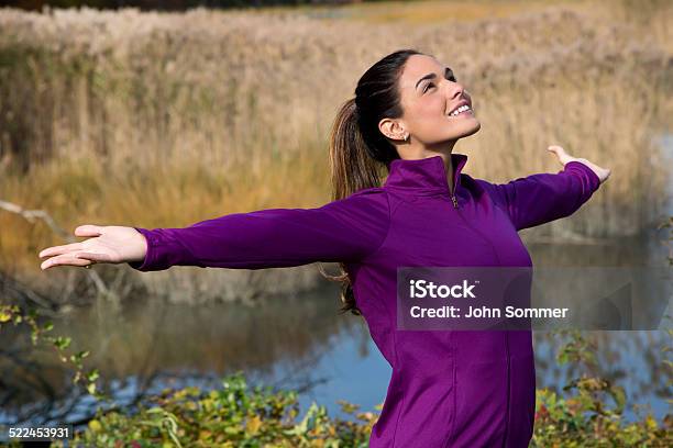 Woman Loving The Great Outdoors Stock Photo - Download Image Now - 20-29 Years, Adult, Adults Only