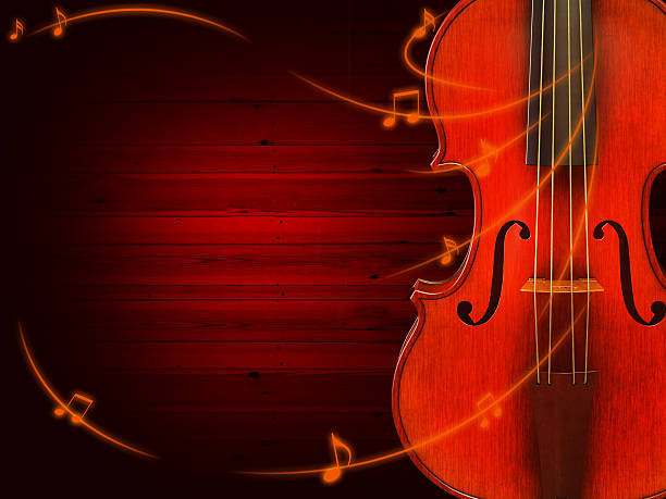 Music background with violin stock photo