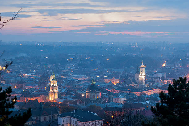 istock Night scenery of Lvov 522455063