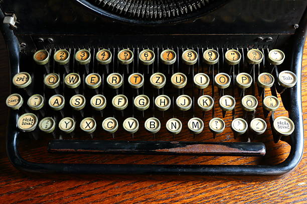 istock whole keyboard of mechanical typewriter 522458198