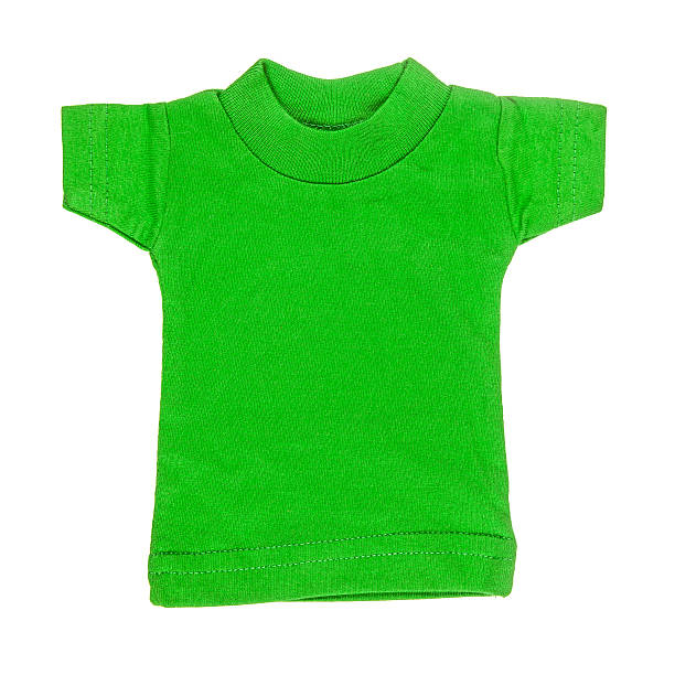 istock Green t-shirt over white 522458402
