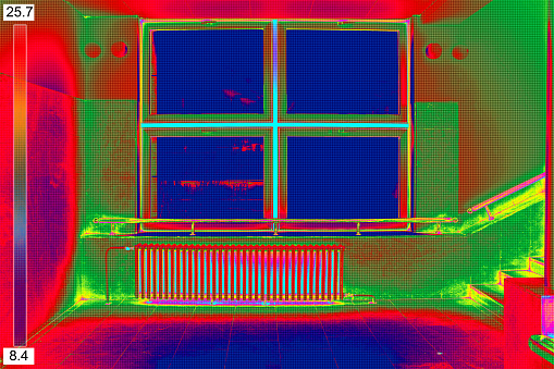 Thermal Radiator Texture Thermal Image Of Radiator Heater Stock Photo - Download Image Now ...