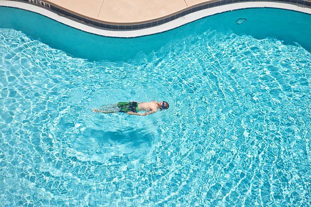 istock Arial View Of Young Boy Swimming 522466066
