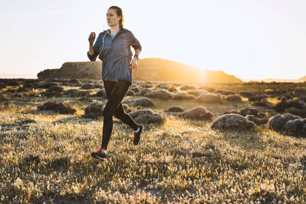 Young woman jogging on a sunny day