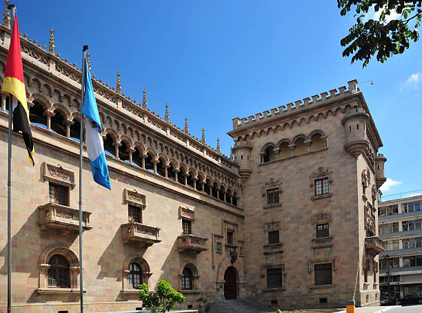 guatemala città, guatemala: ministerio de gobernación building - ministry of the interior foto e immagini stock