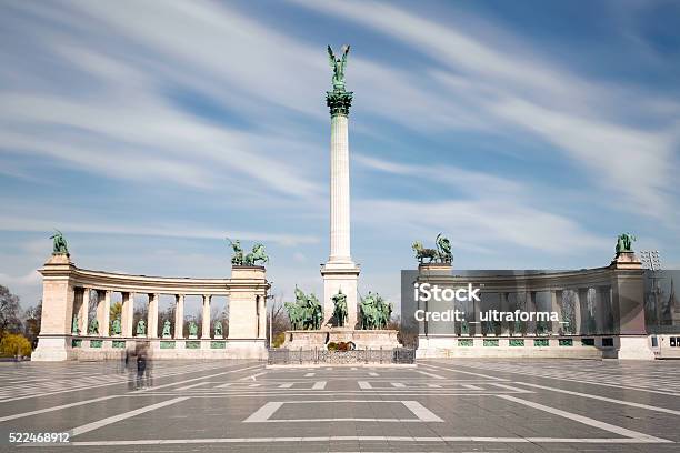 The Millennium Monument At Heros Square In Budapest Stock Photo - Download Image Now