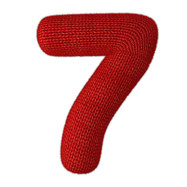 istock Number Seven Made of Wool Knit Isolated on White Background 522469329