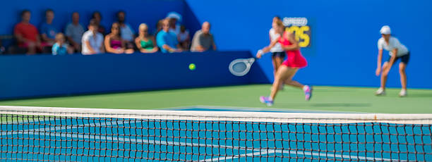 Female Professional Tennis Player in Action