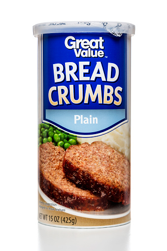 Miami, USA - September 20, 2014: Great Value Plain Bread Crumbs jar
