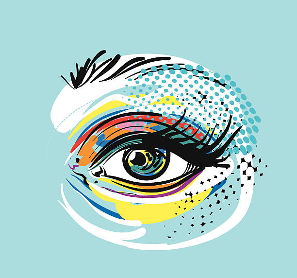 вектор глаз - beauty beautiful creativity stage makeup stock illustrations