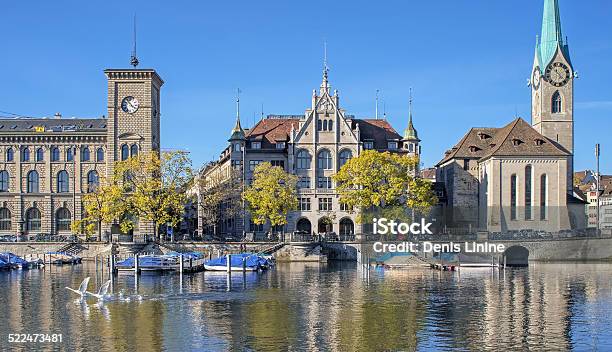 Zurich Landmarks Stock Photo - Download Image Now - 2014, Building Exterior, Built Structure