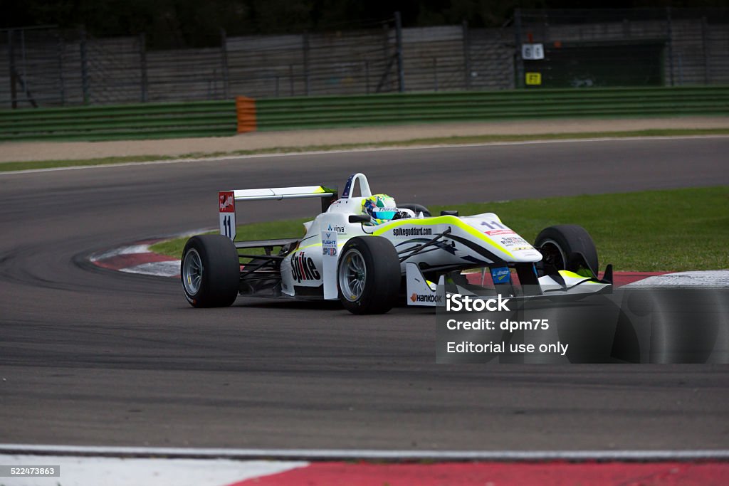 Fia Formula 3 European Championship Imola, Italy - October 11, 2014: Dallara F312 - NBE of ThreeBond with T-Sport Team, driven by Goddard Richard (Aus) in action during the Fia Formula 3 European Championship - Race in Imola at Enzo & Dino Ferrari Circuit. Activity Stock Photo