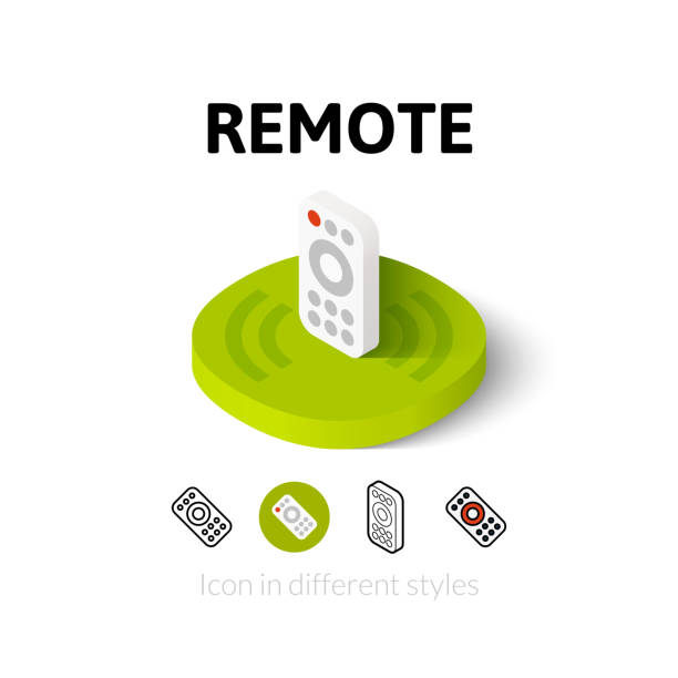 Remote-Symbol in verschiedenen Stil – Vektorgrafik