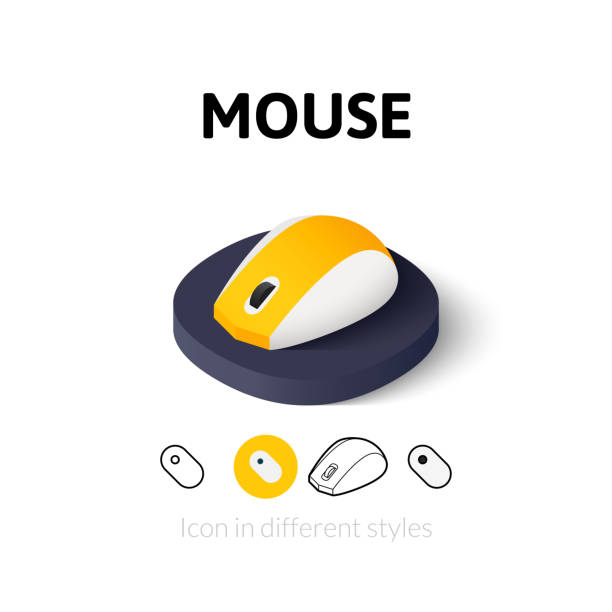 illustrations, cliparts, dessins animés et icônes de icône de la souris sur différents style - mouse computer mouse pets white background