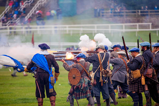 18th century soldiers at Revolutionary War