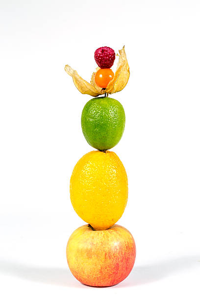 istock Fresh apple, lemon, lime, physalis and raspberries  on white background 522480400