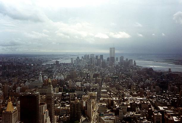 istock New York cityscape on August 2000, USA 522480530