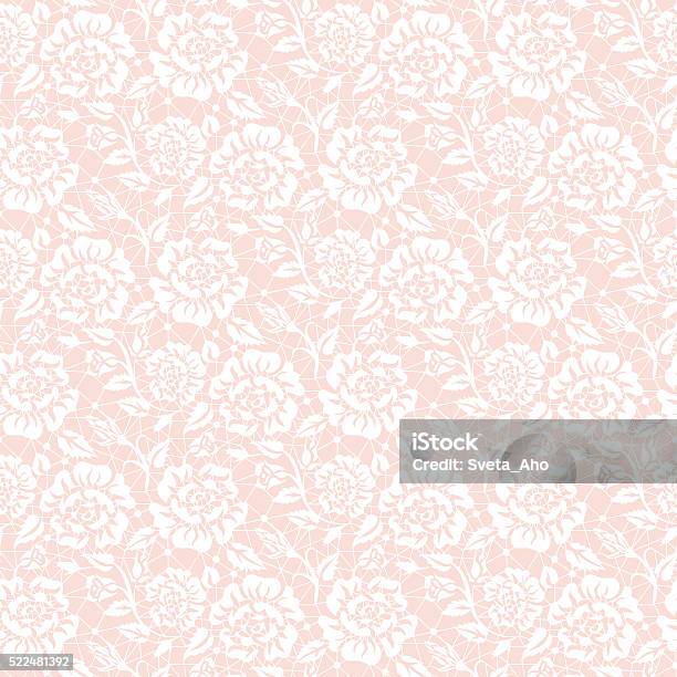 Seamless White Lace Stock Illustration - Download Image Now - Rose - Flower, Lace - Textile, Backgrounds