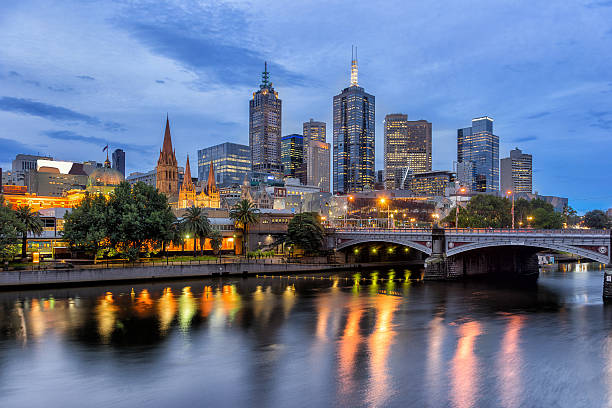 istock Melbourne on the Yarra River at night 522482842