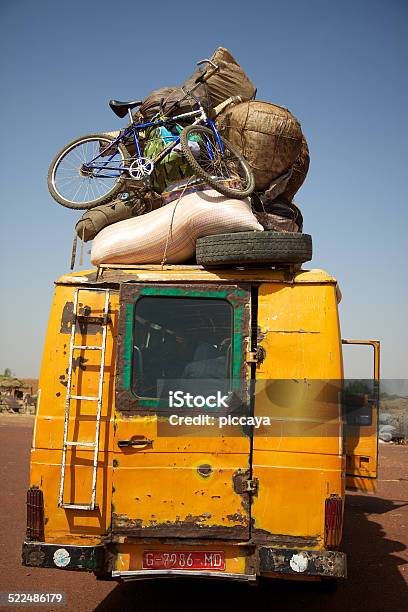 Old Overloaded Public Transport With Goods On The Roof Stock Photo - Download Image Now